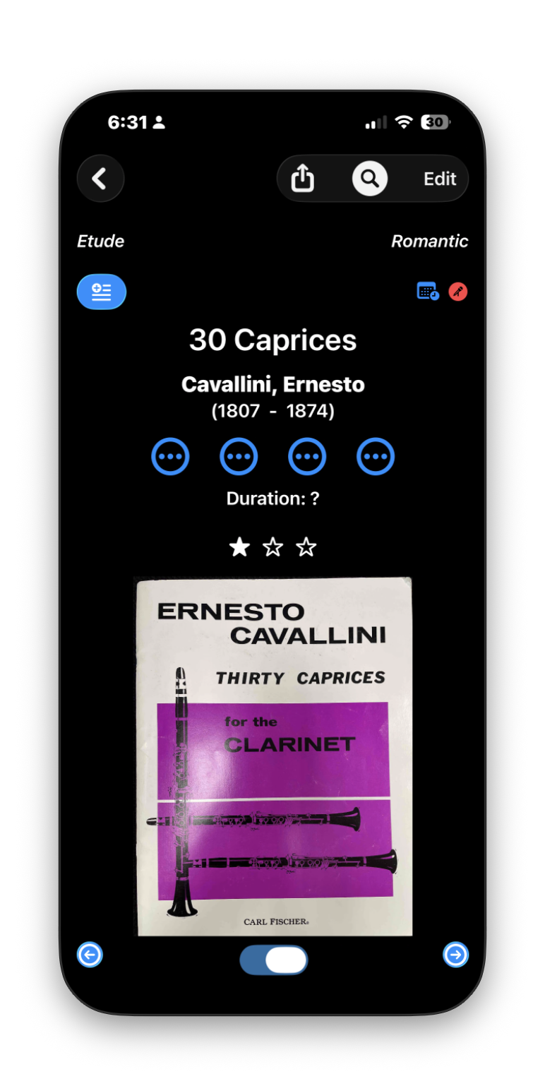 ClarinetRep-Detail View