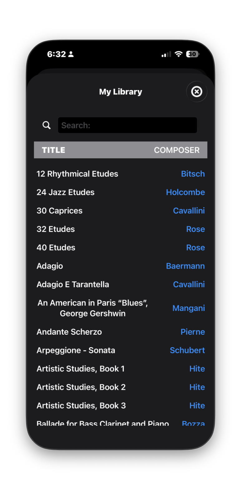 ClarinetRep-My Library